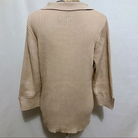 ❌SOLD❌ Avenue Beige Collar Pullover Top Women 18/20 (1X) - Picture 7 of 11